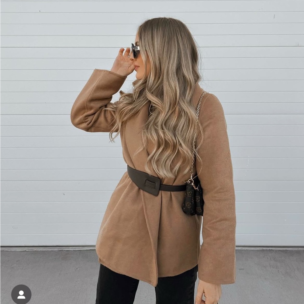 Belted wool coat